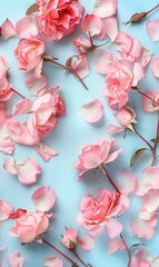 simple beautiful flower background with various colors as a wall decoration ornament ai generated