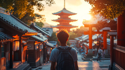 Exploring Kyoto's Ancient Temples, Serene Architecture Highlighting Travel and Cultural Heritage