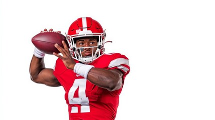 American Football Quarterback in Action 