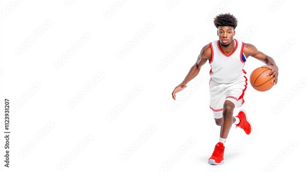 Poster dynamic basketball player in action