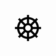 ship wheel icon sign vector © Nijat