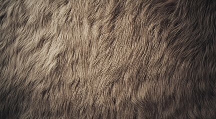 Fototapeta premium Detailed Shot of Soft Fluffy Sheepskin Rug – Ideal for Cozy, Luxury Home Decor