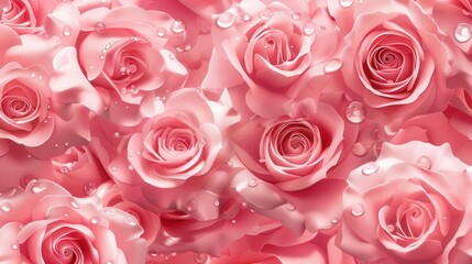 Serene Beauty. Delicate pink rose in a serene garden setting concept