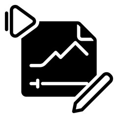 Obraz premium Video Editing icon, glyph icon style