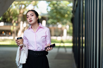 Dynamic Urban Business Rush: Professional on the Move in a Fast-Paced City Environment