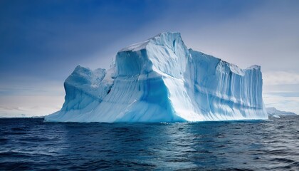 Majestic ice structure wandering through polar seas, a silent traveler of extreme environments.