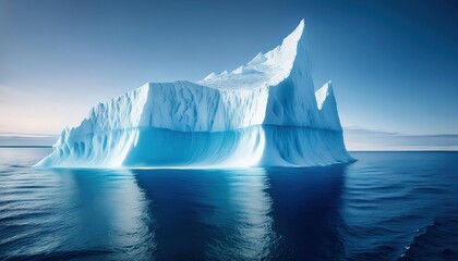 Arctic traveler, a floating glacier revealing Earth's climatic history through its layered structure.
