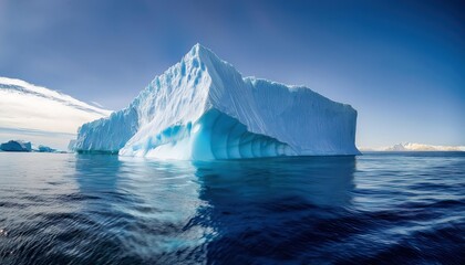 Frozen maritime monument, 90% submerged, representing nature's hidden magnificence.
