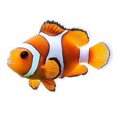 Ocellaris clownfish isolated on white background