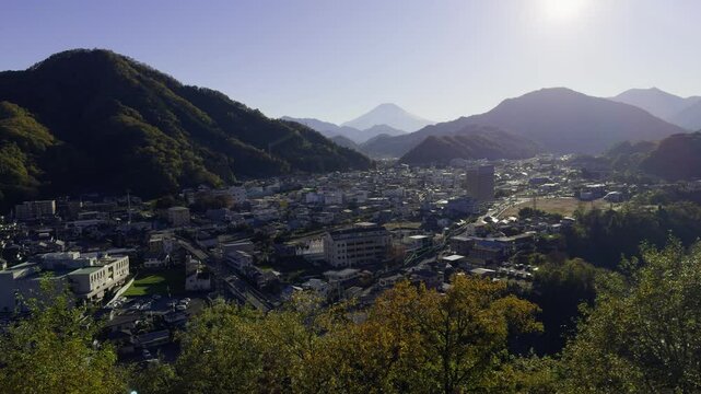 Mount Fuji from Otsuki: Scenic Rural Panorama
A scenic panorama of Mount Fuji, perfectly viewed from Otsuki&rsquo;s countryside.