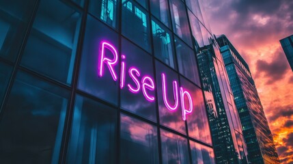 Fototapeta premium A motivational neon phrase 
