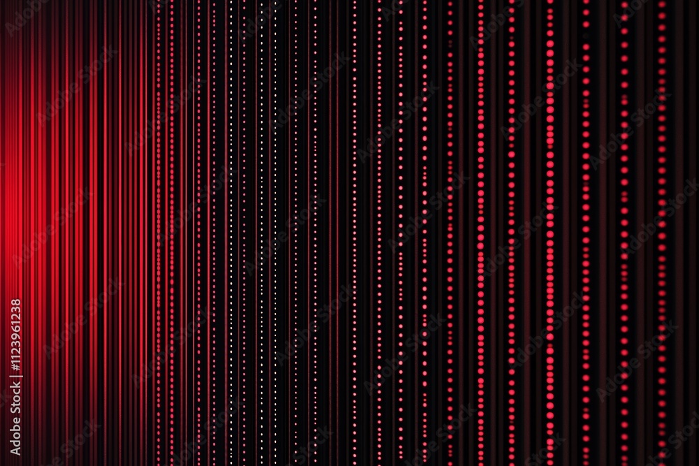 Poster abstract red and black vertical lines creating a modern visual effect in dim light