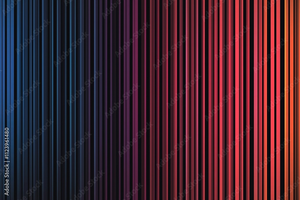 Poster colorful vertical lines create a vibrant abstract pattern on a digital canvas