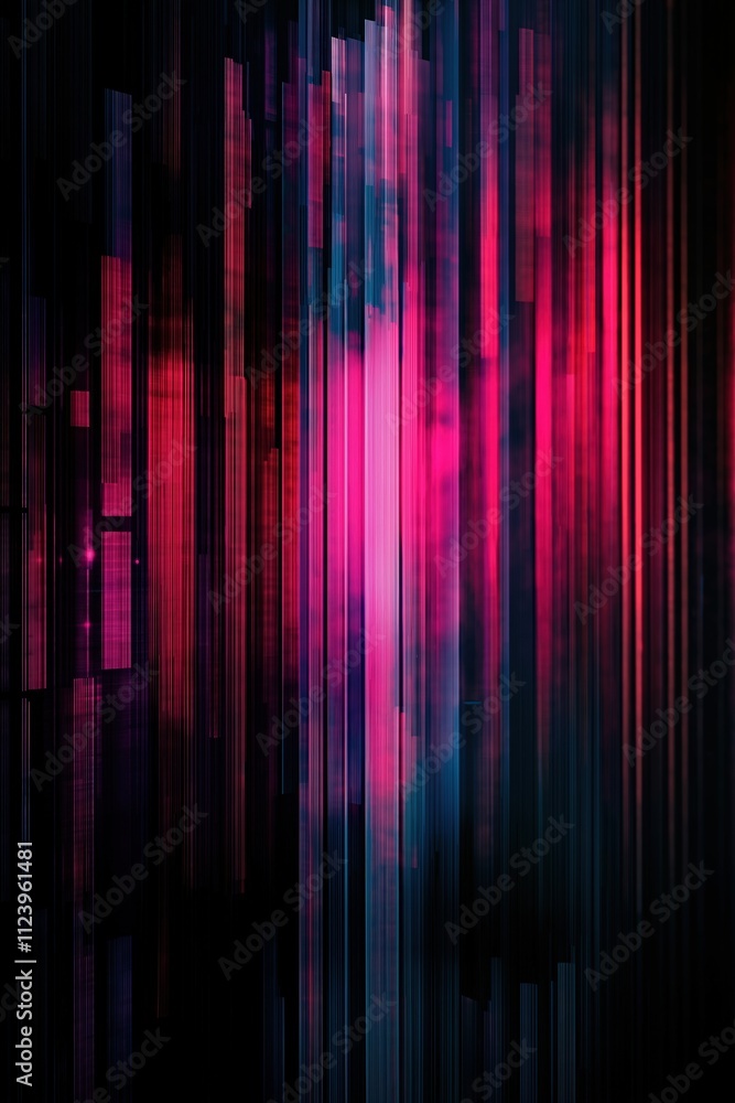 Aufkleber abstract patterns of light and color create a vibrant display in a dark environment
