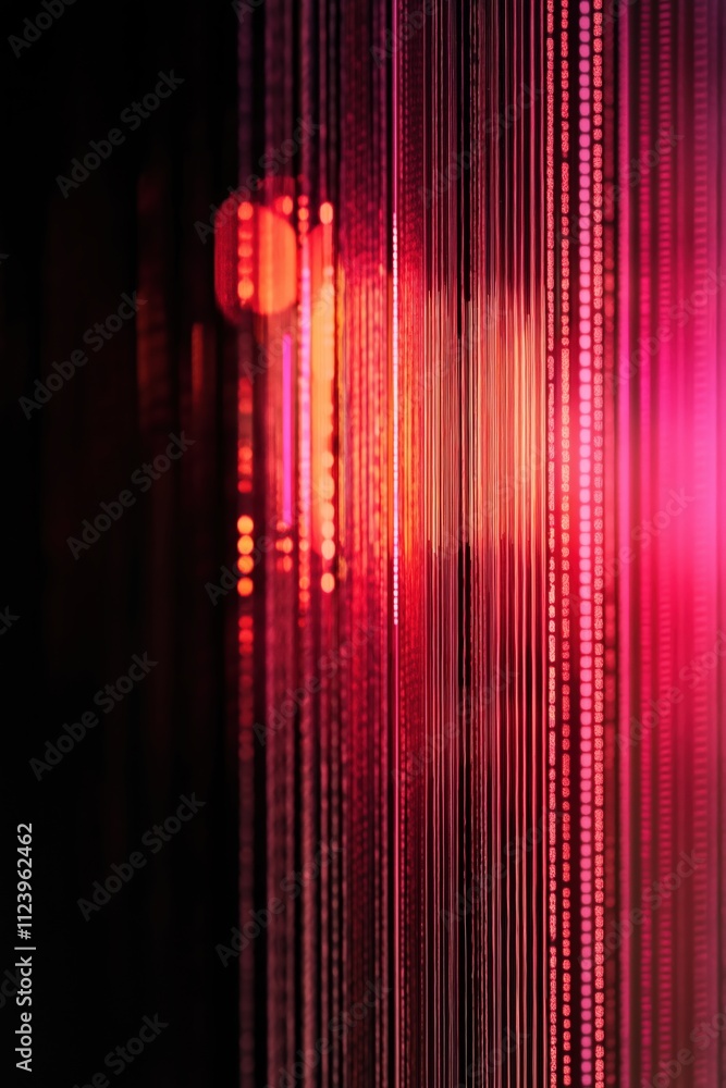 Poster abstract digital art showcasing vibrant colors and patterns in a futuristic style
