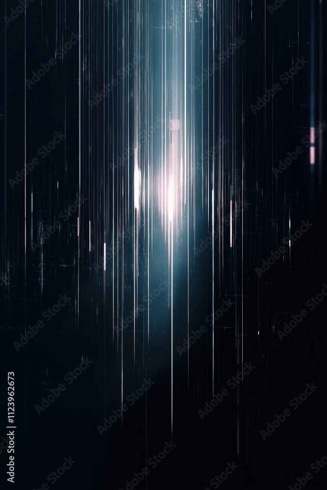 Poster light rays create a striking visual effect in a dark environment