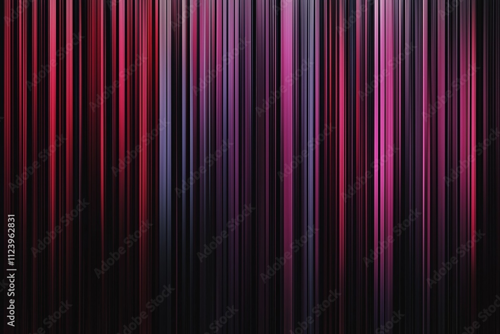 Poster colorful vertical lines create a vibrant abstract pattern in shades of red and purple