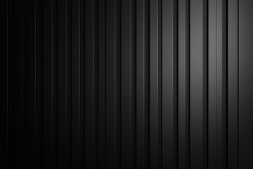 Obraz premium Smooth black vertical panels creating a modern, minimalist background design in a stylish setting