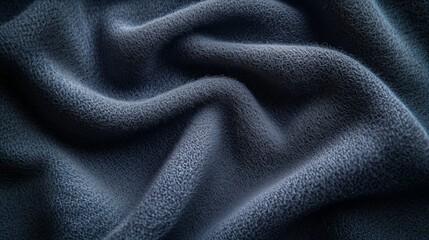 Fototapeta premium Luxurious Deep Blue Fabric with Soft and Textured Finish - made with Generative AI