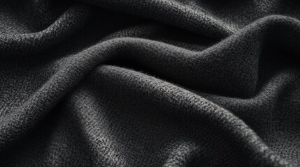 Fototapeta premium Elegant Dark Gray Cloth with Intricate Fibrous Surface - made with Generative AI