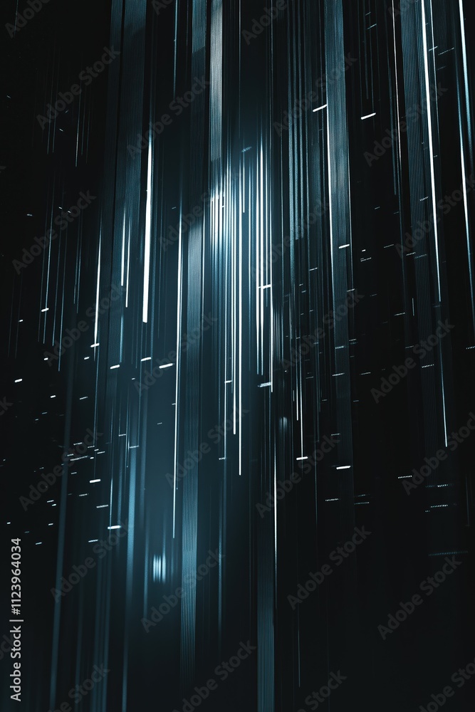 Poster light streaks create an abstract representation of energy flowing in dark surroundings