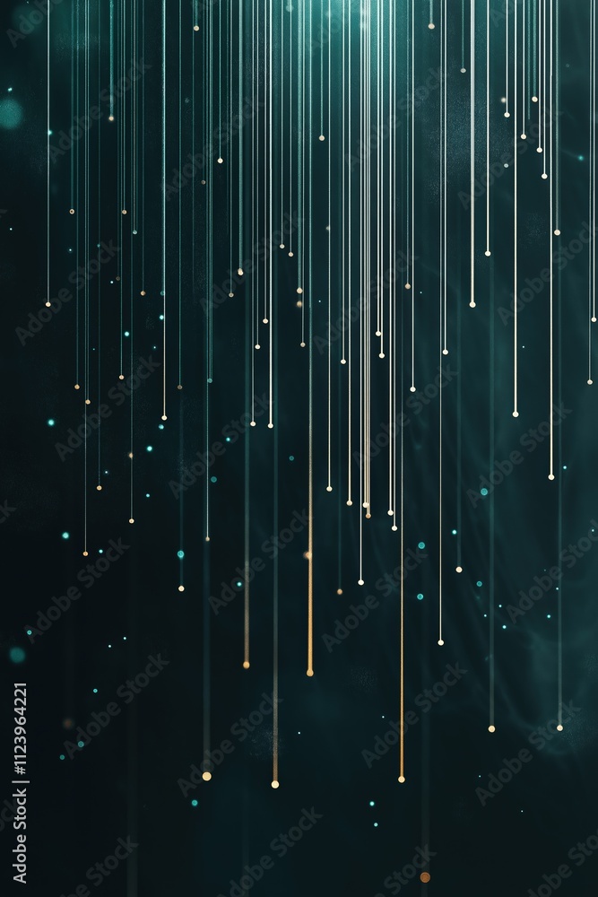 Poster colorful light streaks create a dynamic background in an abstract visual display