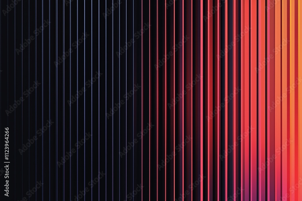 Poster vibrant vertical lines create a colorful abstract background with dynamic hues and shadows