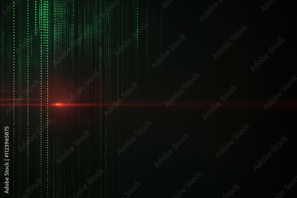 Aufkleber digital matrix with glowing lines and vibrant colors representing technology concepts