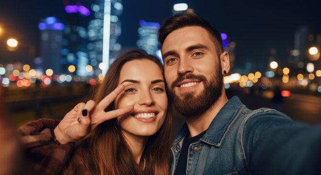 "Urban Smiles: Capturing Joy Amidst City Lights"