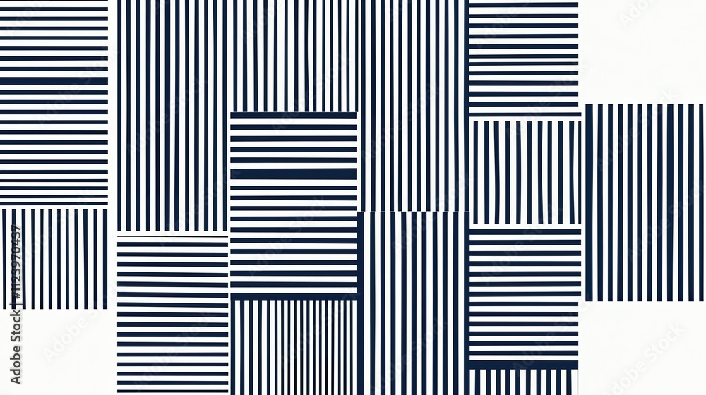 Poster abstract navy and white vertical stripes pattern on textured background for modern design projects a