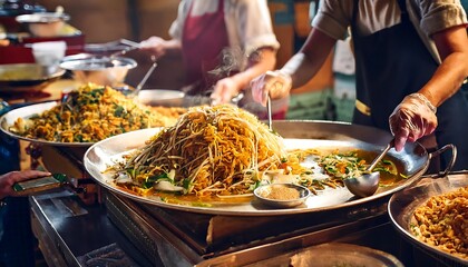 Bangkok Street Food Delicious Pad Thai, Authentic Thai Flavor