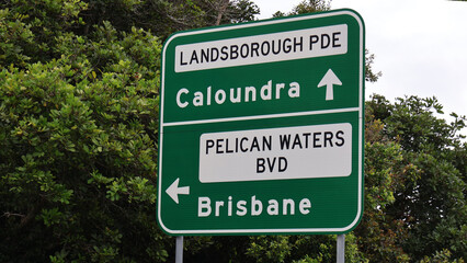 Road Sign, Caloundra, Pelican Waters, Brisbane