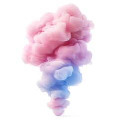 Obraz premium cotton candy sugar clouds isolated on white background