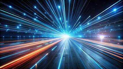 Abstract black background with streaks of long exposure light