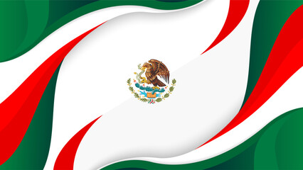 Abstract background of Mexico color flag concept for Nation day and other national events