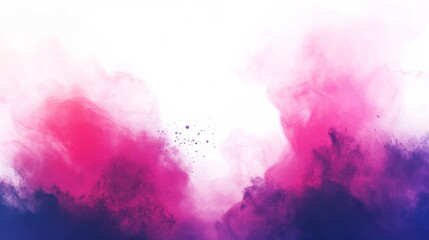 A vibrant abstract image featuring swirling pink and purple hues against a light background.