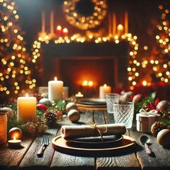 Obraz premium Christmas background AI 
