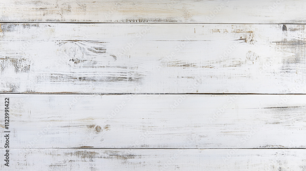 Poster white wooden planks create a rustic and clean background for various creative projects