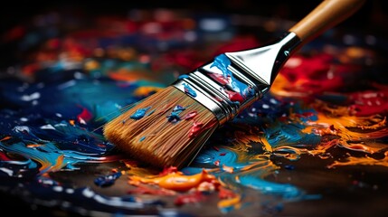 Fototapeta premium Paintbrush HD 8K wallpaper Stock Photographic Image