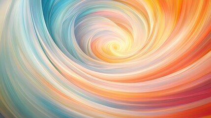 Abstract Swirling Pastel Colors Forming a Vortex