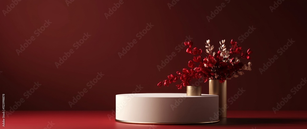 Poster 3d rendering of a minimalist blank product background