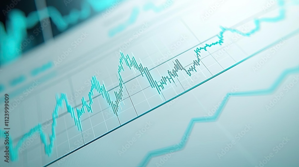 Poster Visual representation of financial data trends and analytics for business insights.