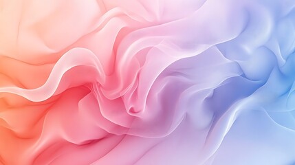 Obraz premium Abstract Pink and Blue Wavelike Fabric Design