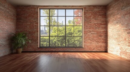 Fototapeta premium An inviting empty room ready for personalization.