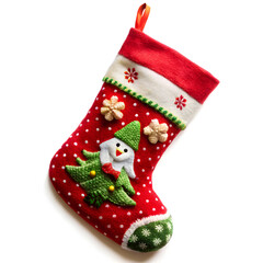 christmas sock isolated on white
