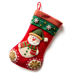 christmas sock isolated on white