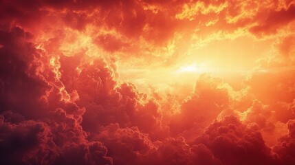 Fototapeta premium Dramatic sunset clouds sky nature scene atmospheric overhead view awe-inspiring concept for photography