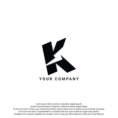 initial letter logo K for your company or brand