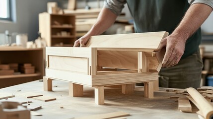 wooden furniture assembly generative ai