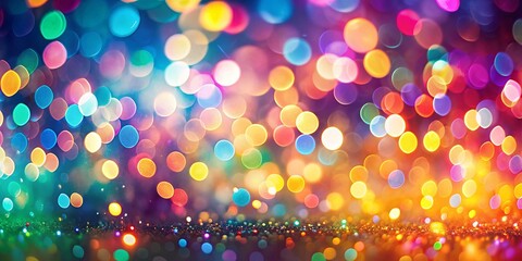 Naklejka premium Abstract Colorful Bokeh Lights Background with Glittering Sparkle